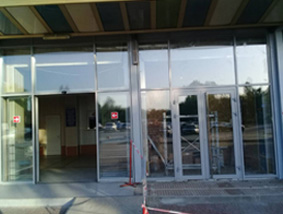 Входная группа в алюминиевом фасаде TV-48F Входная группа в алюминиевом фасаде TV-48F